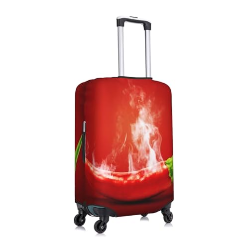 Food Hot Chili Pepper Luggage Cover for Suitcase, Suitcase Cover Protector Fit 18-21 Inch Luggage Travel Accessories, S3