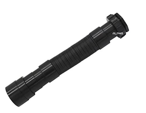 Sifão Sanfonado Extensivo Universal Preto - Pia Cuba Tanque cor:preto
