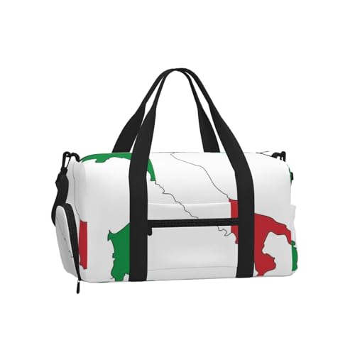 Bolsa cruzada de mano con mapa de Italia, bolso de hombro italiano con asa para mujer