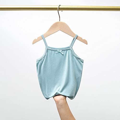 Girls Camisole Sleeveless Tank Tops Kids Breathable Lightweight Dance Shirts Solid Color Bownot 𝗦tretch Undershirts3