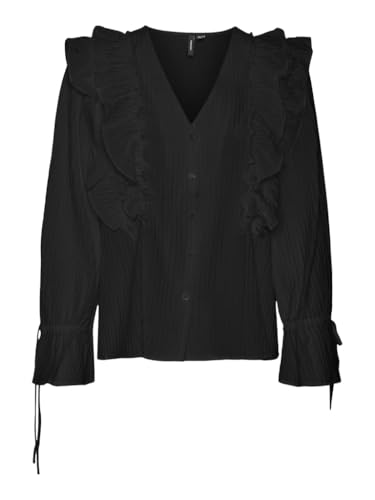 Haut femme VERO MODA Vmkausa frill top fluide anti froissement élégant