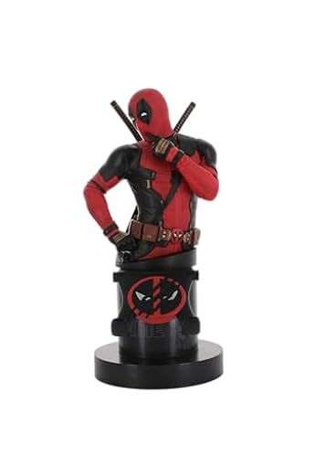 Cableguys Marvel Deadpool 3 Soporte Mando y Movil - Figuras Soporte para movil y Mando, Compatible con Xbox, PlayStation y la mayoría de mandos estándar, Accesorios Escritorio para Setup Gaming | Ya disponible en tu tienda friki favorita! En mundofriki.es!