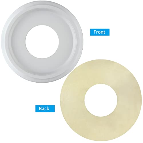 Singvon 2 Pcs Ceiling Medallion For Light Fixtures And Ceiling Fans, Round White Finish,10"Od X 4"Id (Fit Canopy Up To 7") #TOP2