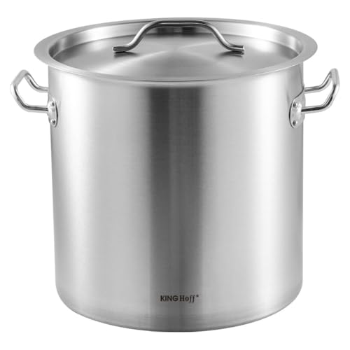 Kinghoff KH-1962 Casserole gastronomique en acier inoxydable 30 cm 21 l