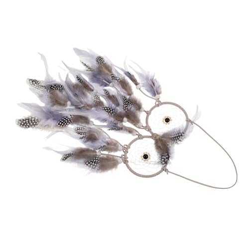 INOOMP Owl Dream Catcher Wall Decor Handmade Owl Shaped Ornament for Bedrooms Living Rooms and Wedding Parties Boho Style Decorative for Cozy Home Atmosphere