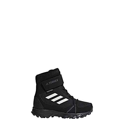 adidas Outdoor Unisex-Kids Terrex Snow CF CP CW K Hiking Shoe,Black/Chalk White/Black,1 Child US Little Kid