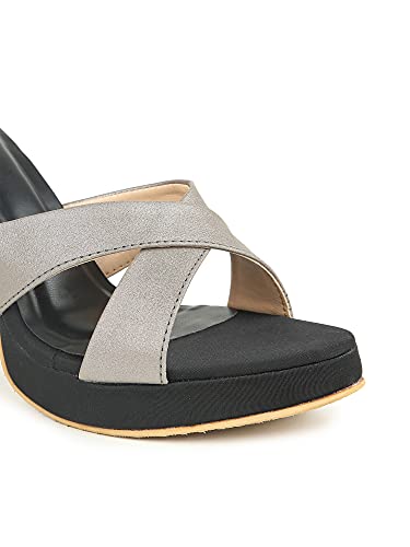 Image of Valiosaa Women's Silver Heels Heeled Sandal
