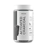 Prozis Activated Charcoal 60 Cápsulas - Carbón vegetal natural, mejora la hinchazón, absorbe los gases abdominales