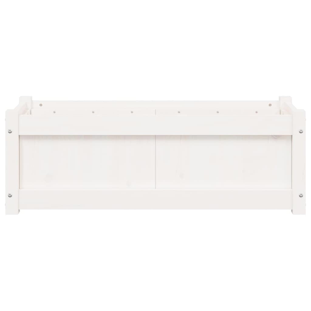 Rabata ogrodowa z płotkiem 100x50x50 cm impregnowana sosna drewniana donica do kwiatów i warzyw na taras balkon ogród podwyższona grządka z drewna sosnowego ciśnieniowo zabezpieczona naturalna