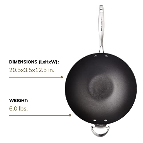 Scanpan Pro Iq 12.5” Wok - Easy-To-Use Nonstick Cookware - Dishwasher, Metal Utensil & Oven Safe - Made By Hand In Denmark #TOP3
