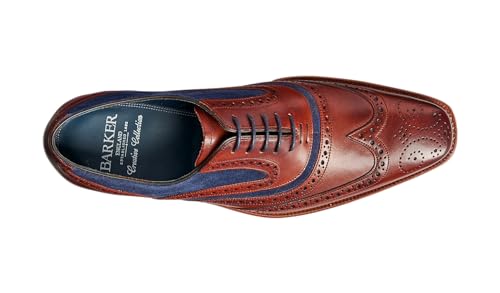 Image of BARKER McClean Men's Handmade Leather Oxford Dress Shoes - Goodyear Welted, Full Leather Sole, Premium Calf Leather - Formal & Business Wear