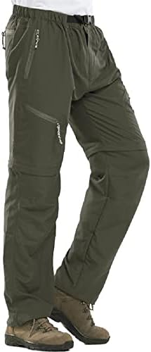 Men's Hiking Pants Trousers Convertible Pants Zip Off Pants Outdoor Ultra Light (UL) Quick Dry Breathable Sweat Wicking Army Green