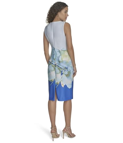 Image of Calvin Klein Scuba Foral Sheath