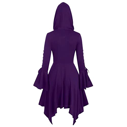 Vestido de bruja vintage y ropa gótica cómoda con cinta de encaje 4