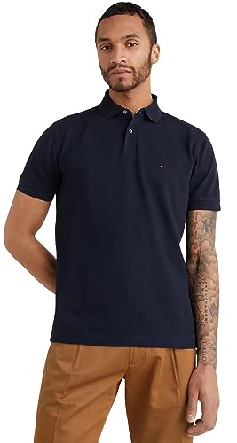 Image of Tommy Hilfiger Men's Short Sleeve Cotton Pique Polo Shirt in Regular Fit 2024 Collection