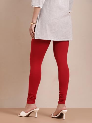 Image of TWIN BIRDS Tailored Cut and Classic Fit Super Stretchable Elastane Fabric Churidar Leggings for Women