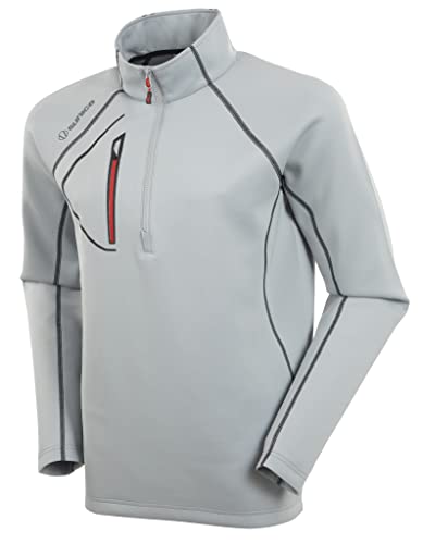 Sunice Allendale Men’s Half Zip Performance Pullover With Thermal Protection (Magnesium/Black, X-Large) #TOP1