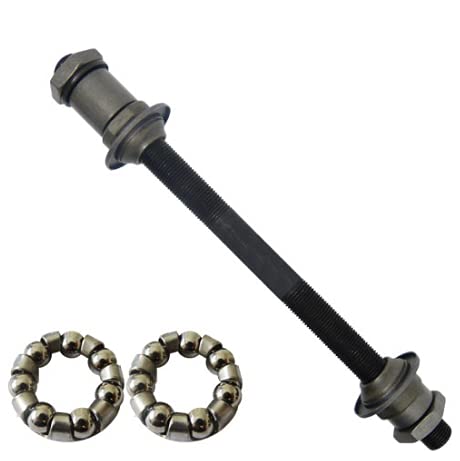 GreVeloro® Fahrrad Hinterachse Point Vollachse 178 mm Set mit 2 Kugellager + passendes Kugellagerfett von Hanseline Hinter-Achsen-Set Kugellager Kugellager-Fett