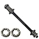 GreVeloro® Fahrrad Hinterachse Point Vollachse 178 mm Set mit 2 Kugellager + passendes Kugellagerfett von Hanseline Hinter-Achsen-Set Kugellager Kugellager-Fett
