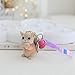 Zcm Porte-clés en Peluche Poupée Mignonne Flocage écureuil Keychain Enfant Jouet en Peluche for Les Femmes Fille Sac à Dos école Sac Pendentif Porte-clefs (Color : Pendant 1, Height : 6.5cm)