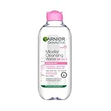 Garnier Micellar Cleansing Water, Gentle face Cleanser & Makeup Remover, Fragrance-Free, Vegan Formula, Suitable For All Skin Types, Even Sensitive, Skin Active, 400ml