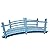 Katzowen Backyard Wooden Bridge Outdoors Garden Bridge Footbridge, 140x65x50cm Landscaping Decorative Pond Bridge Path Bridge, with Safety Siderails, for Backyard Pond Wedding Park(Color:Blue)