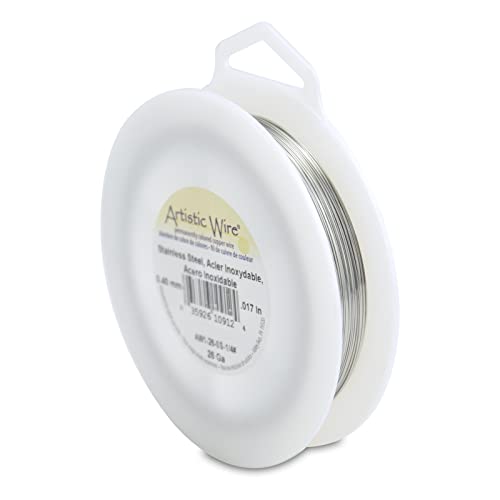 Artistic Wire 26 Gauge / .41 Mm Stainless Steel Craft Wire, 315.3 Ft / 96.1 M #TOP2