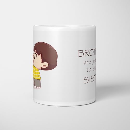 Image of Raksha Bandhan Gifts Printed Mug with Keychain Best Rakhi Combo Gift Set for Brother Rakshabandhan Return Gifts for Sister White 350ml Coffee Mug(Pack of 5) Combo Set(RMCKRCG908)