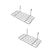 ABOOFAN 2 pcs black shelves decorative shelves black wall shelves wall shelf black decorative birds iron frame