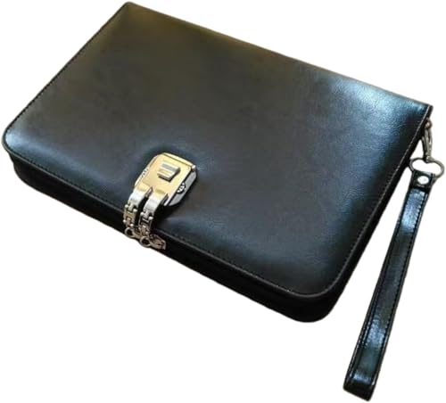 Haruze 鍵付き日記帳 A5 システム手帳 ビジネス手帳 鍵付きノート ルーズリーフメモ帳 PU レザー 丈夫 携帯用 80枚 160ページ ミニレザージャーナル 6 穴 交換可能 多機能 カード 名刺 写真収納 パスワードロック おしゃれ 北欧 オフ