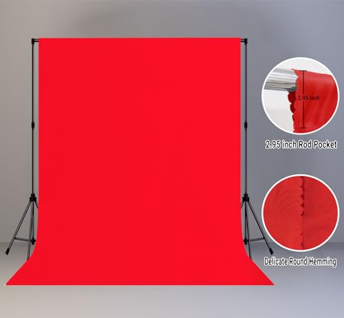 Fondo rojo para fotografía 8x10ft telón de fondo miniatura 2