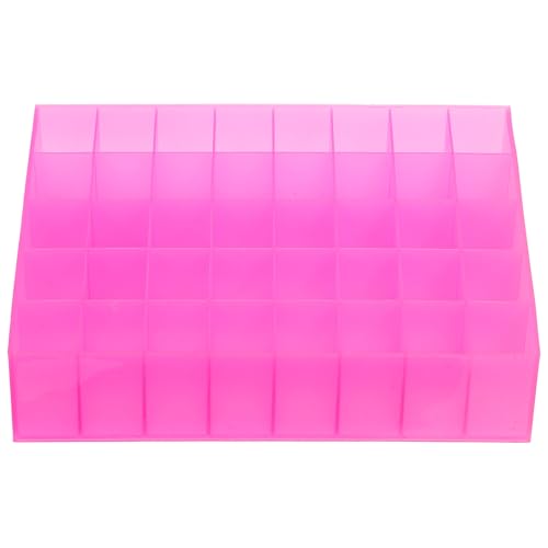 Cabilock 40 Slots Lipstick Organizer Pink Plastic Makeup Display
