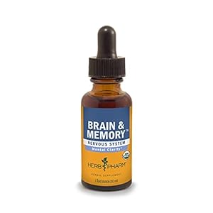 Herb Pharm Brain and Memory Liquid Herbal Formula with Ginkgo for Memory and Concentration- 1 Ounce