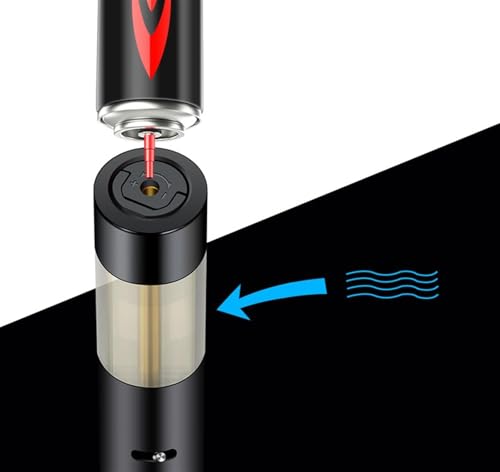 Encendedor de antorcha a gas windproof, plateado miniatura 3