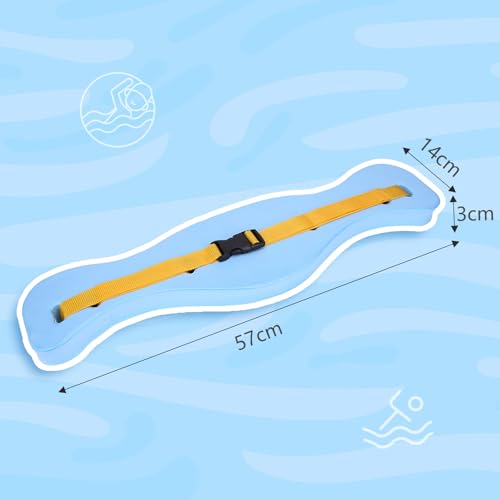 Swim Belt, Adjustable Swim Belts for Kids Exercise Foam Jogger Belt for Women with Secure Buckle Flotation Belt for Water Aerobics Snorkel Float Belt