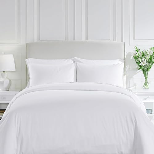 DTEX HOMES Super King Duvet Set - 100% Egyptian Cotton, 200 Thread Count Duvet Cover with Pillowcases, Luxurious Percale Weave (260 x 220cm)