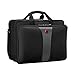 WENGER Legacy 17 Laptop-Tasche zum Umhängen, Notebook bis 17 Zoll, Aktentasche, Organizer, 26 l, Damen Herren, Büro Business-Reisen Uni, Schwarz/Grau, 600655