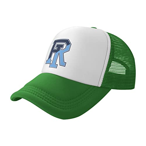 Uri University of Rhode Island Rams Trucker Hats for Both Men and Women - Mesh Baseball Snapback Hats Green