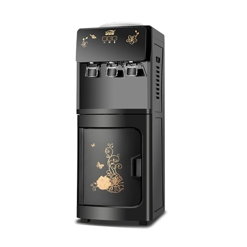 STARHMLUX Dispensador de Agua para garrafas 2 Temperaturas, Sin Instalación y con Seguro para niños, Asiento Inteligente Ideal para Hogar y Oficina Black 10.4in*10.2in*31.9in