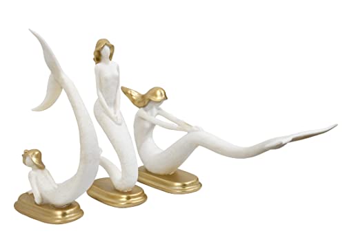 Set de 3 estatuas de sirenas del mar miniatura 3