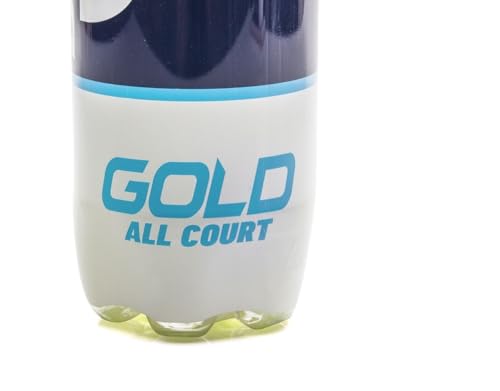 Babolat Rubber Gold All Court Tennis Balls| ITF Approved, High Bounce, Pressurized & Durable for Comfort and Performance On All Courts| Perfect for Improving Game| 1 Can-3 Balls (3 Balls/Can)