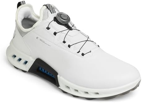 EC CO M G OLF B I O M C４ Ecco Mens M Biom C4 Boa Golf Shoes - White/Black - UK 10: Buy