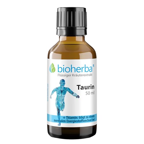 Taurin Tropfen, Tinktur 50 ml – 140 mg pro Tagesportion mit Vitamin B1 von BIOHERBA PZN 18217970