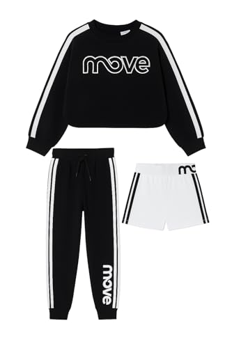Combinaison de sport fille 3 pièces Move avec short et pantalon