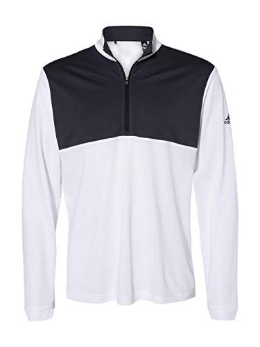 adidas Men's Lightweight UPF Pullover (S, White/Carbon)2