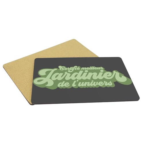 4 Sets de table napperons en liège noir grand format pour la cuisine - 5