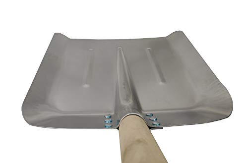 Foto von Aluschaufel mit Holzstiel Schneeschaufel Schippe Getriedeschaufel Fütterschaufel Aluminium Schaufel für Winter Stark Kunststoffgriff Robust Für Gartenarbeit