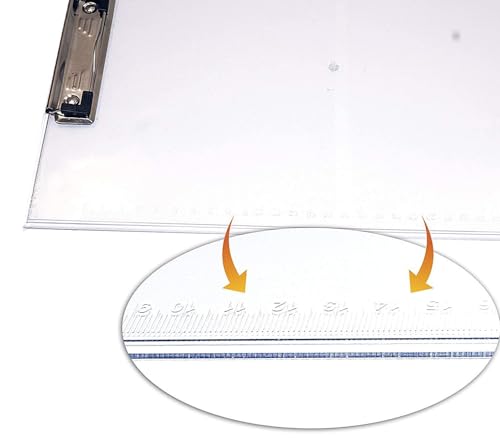 Image of Cubic Transparent A4 Exam Board - Unbreakable Acrylic Writing Pad & Clipboard for Students, Competitive Exams & Office Use