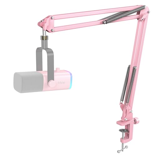 FIFINE �}�C�N�u�[���A�[�� �}�C�N�A�[�� �ω׏d1.5kg ���}�C�N�X�^���h �p�x���߉\ �N�����v���Œ� �L�k ������ �܂��ݎ� �Q�[������ �z�M ���C�u �J���I�P ���^ �ݑ�[�N �Q�[�~���O �R���f���T�[�}�C�N�p �s���N CS1P