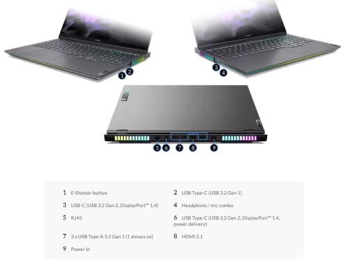 Image of Newest Lenovo Legion 7 Gaming Laptop, 16 inch QHD 165Hz IPS Display, AMD Ryzen 9 5900HX, GeForce RTX 3080, 64GB DDR4 RAM, 1TB PCIe SSD, Webcam, RGB Backlit Keyboard, Wi-Fi 6, Win 11 Pro